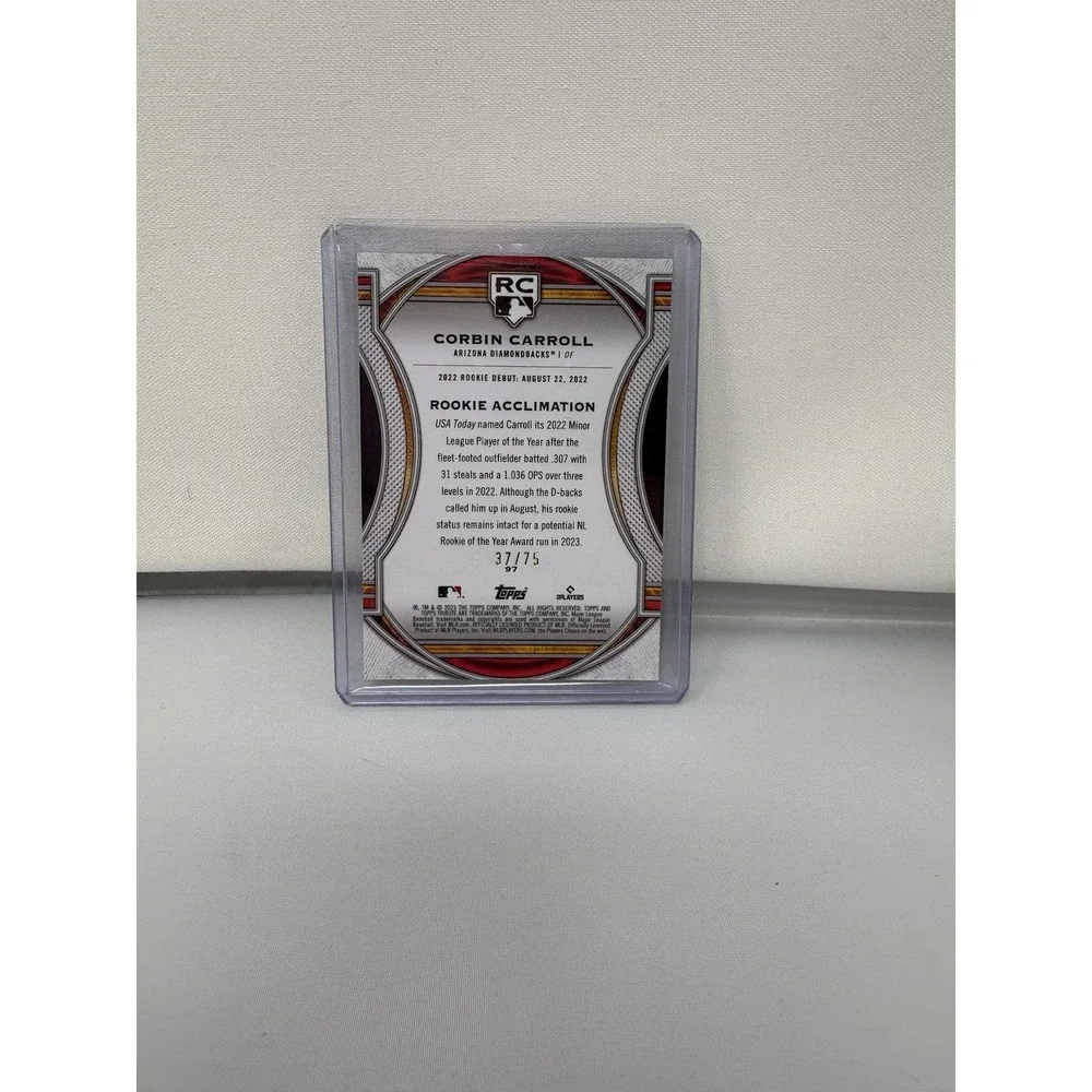 2023 Topps Tribute - Rookies Corbin Carroll #97 Orange /75 (RC)